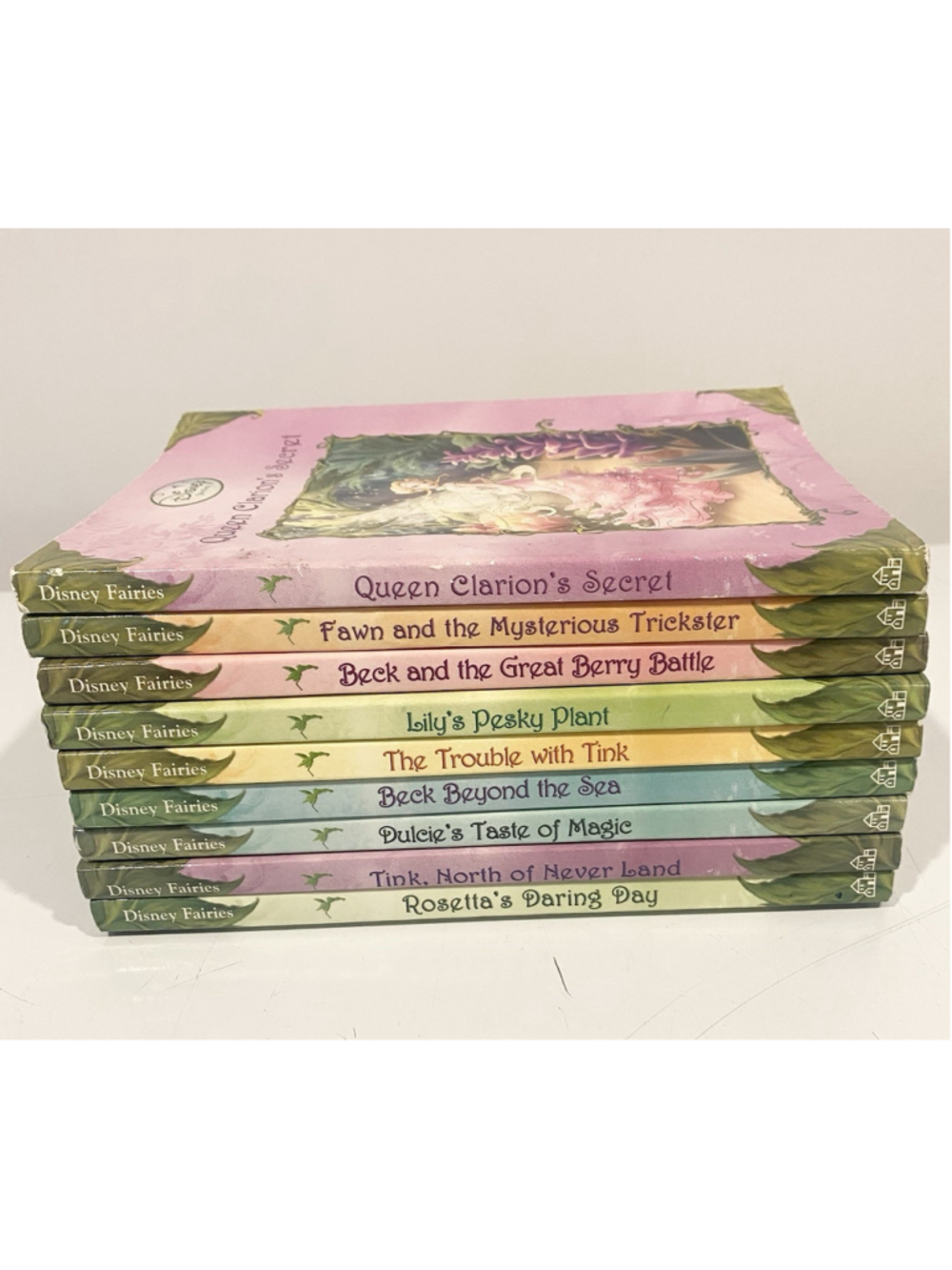 Disney Fairies Book Lot of 9 2006-2009 Tinker Bell Pixie Hollow Chapter Books